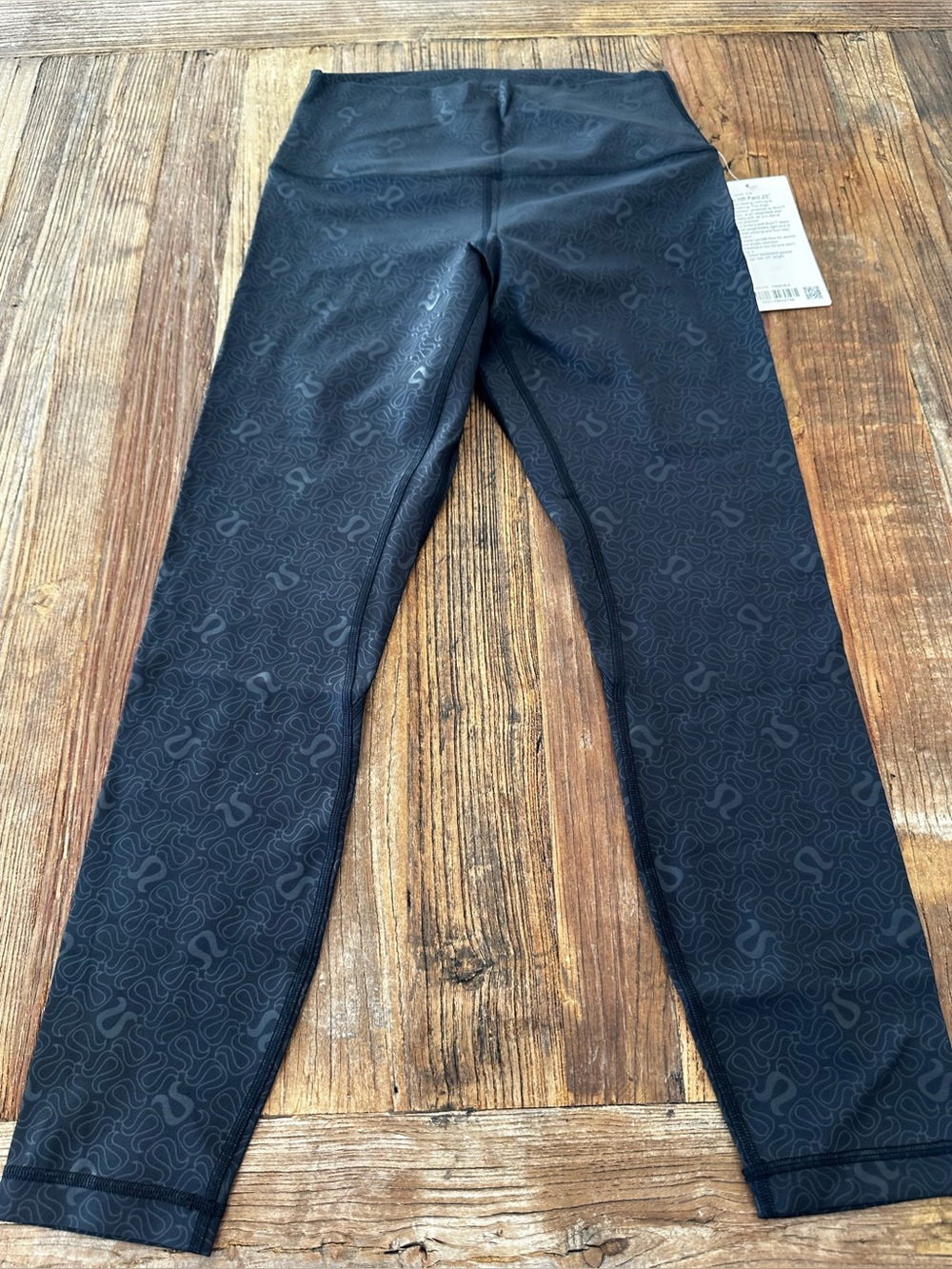 lululemon athletica Black Patterned High-Rise Leggings